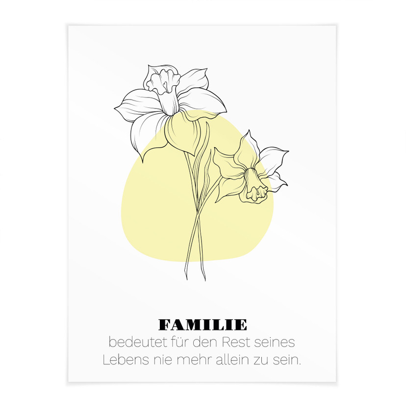 Personalisierbares Poster Monatsblume März