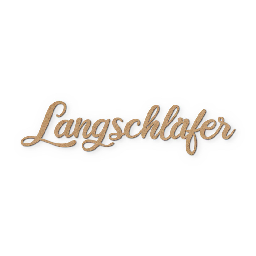 3D Schriftzug Beautiful - Wanddeko aus MDF Natur