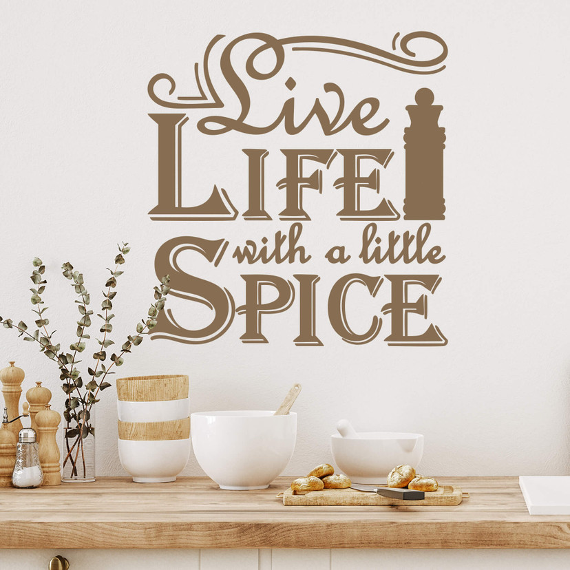 Wandtattoo Live life with a little spice - Vintage