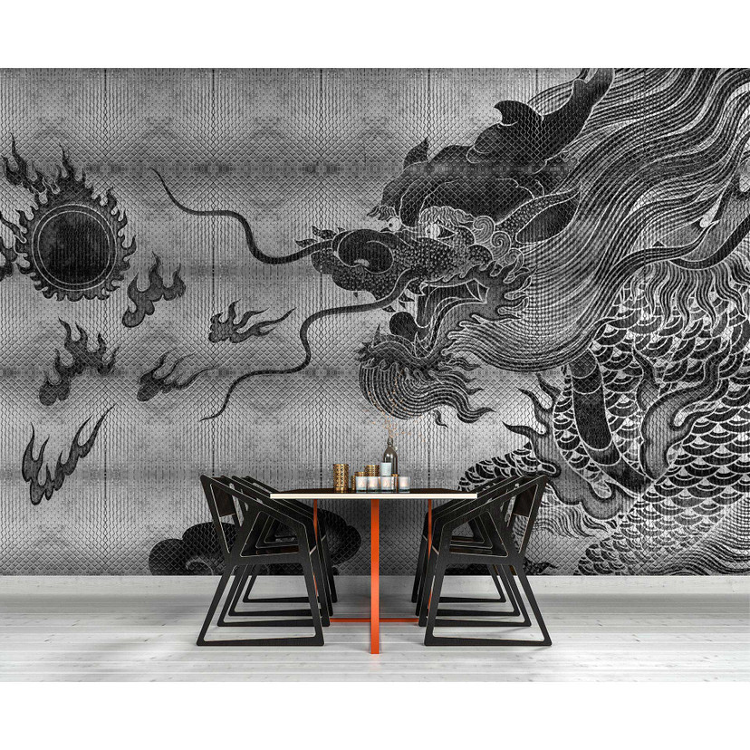Fotomural Paredes de Patel 3 Shenzen 3 plata, gris, negro