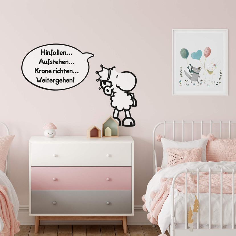 Wandtattoo sheepworld Worthelden Krone richten