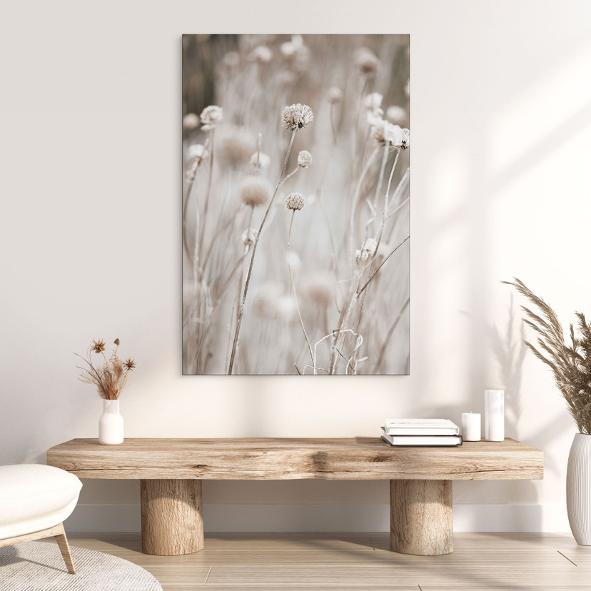 Billede Tørrede blomster i bløde toner - Annie – print på aluminium (Alu-Dibond)