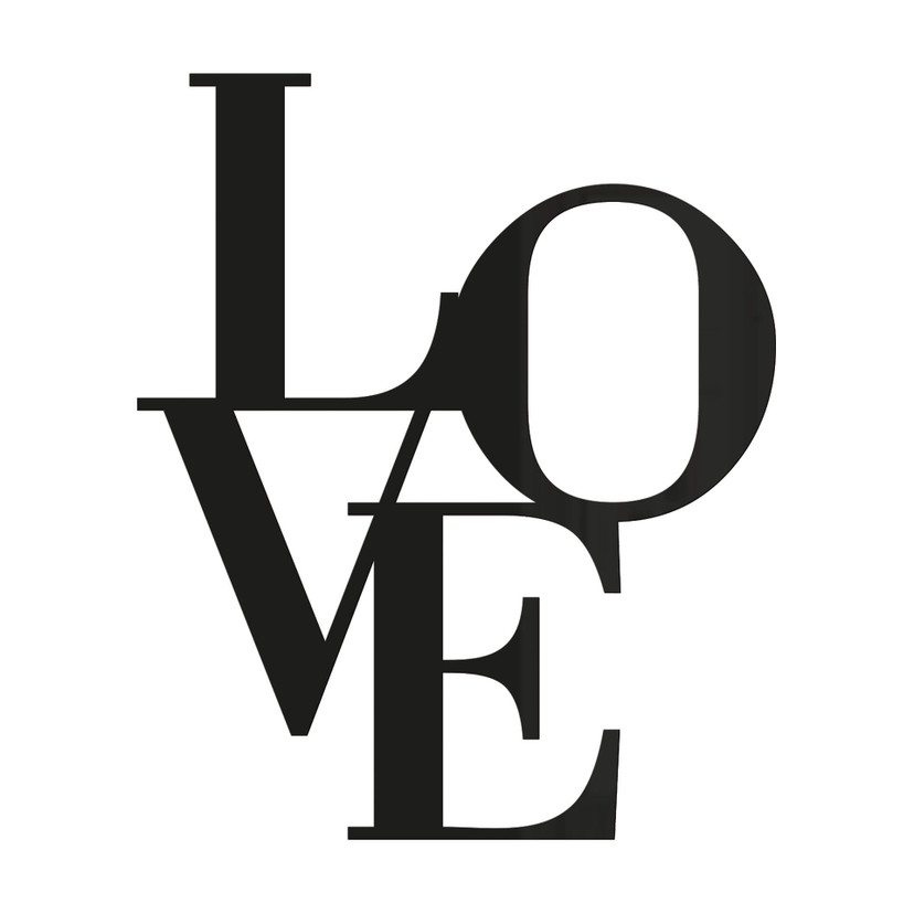 Dekoracja ścienna napis Love modern - litery akrylowe