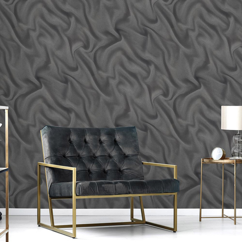 Elle Decoration Patroonbehang Zwart