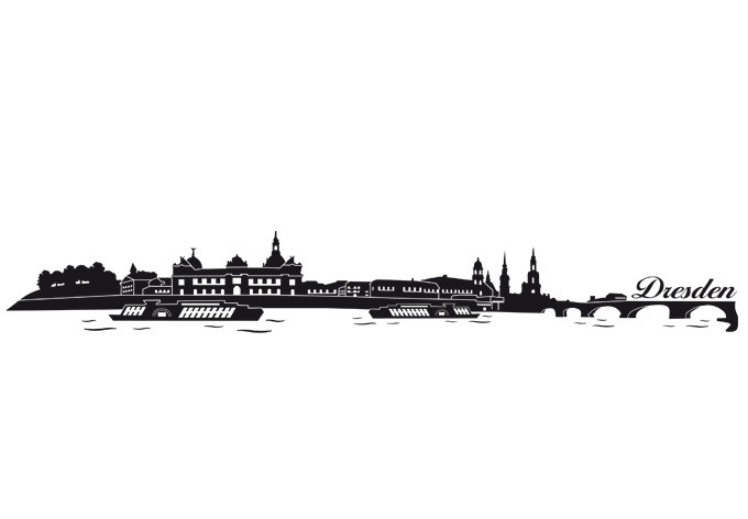Wandtattoo Dresden Skyline 2