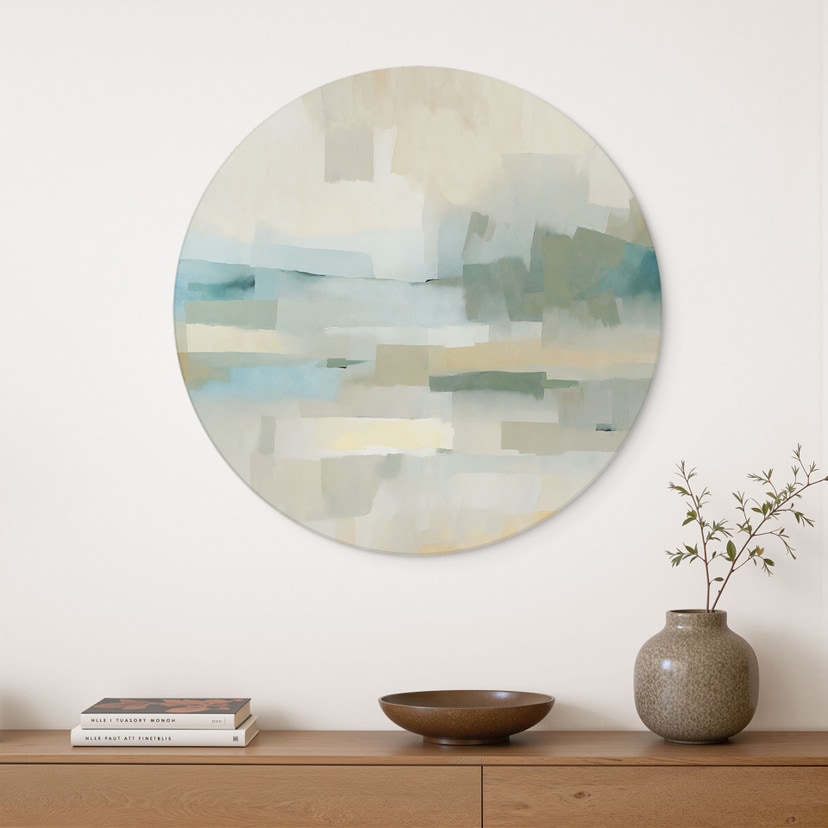 Tableau Velvet Dusk - Paysage Abstrait - Sir Edward x Grigory Gladarev - Alu-Dibond Rond