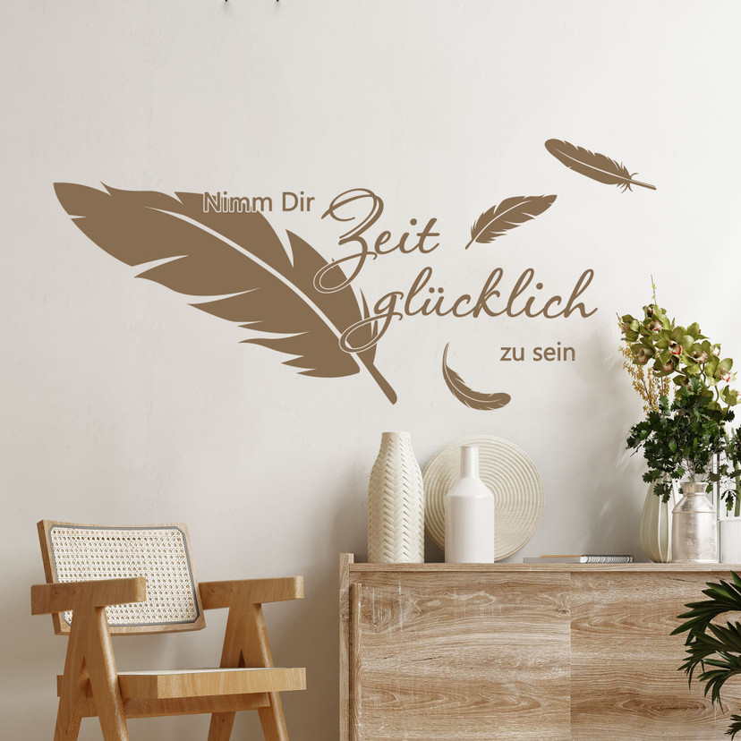Wandtattoo Nimm dir Zeit glücklich zu sein