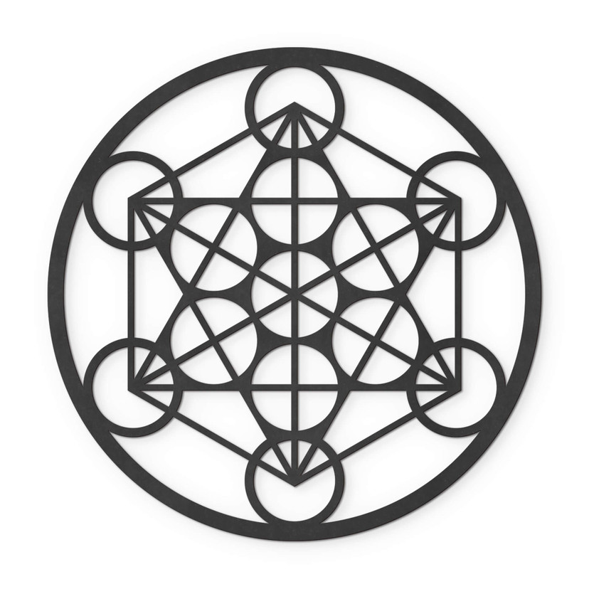 MDF - Dekoracja drewniana - Kostka Metatron - Okrągła