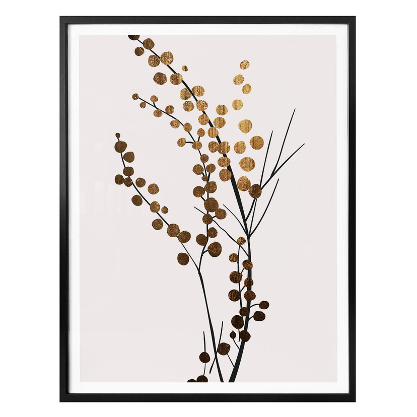 Poster Kubistika - Goldener Zweig