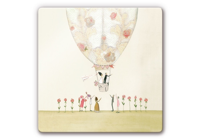 Glasschilderij Leffler - Wedding Balloon