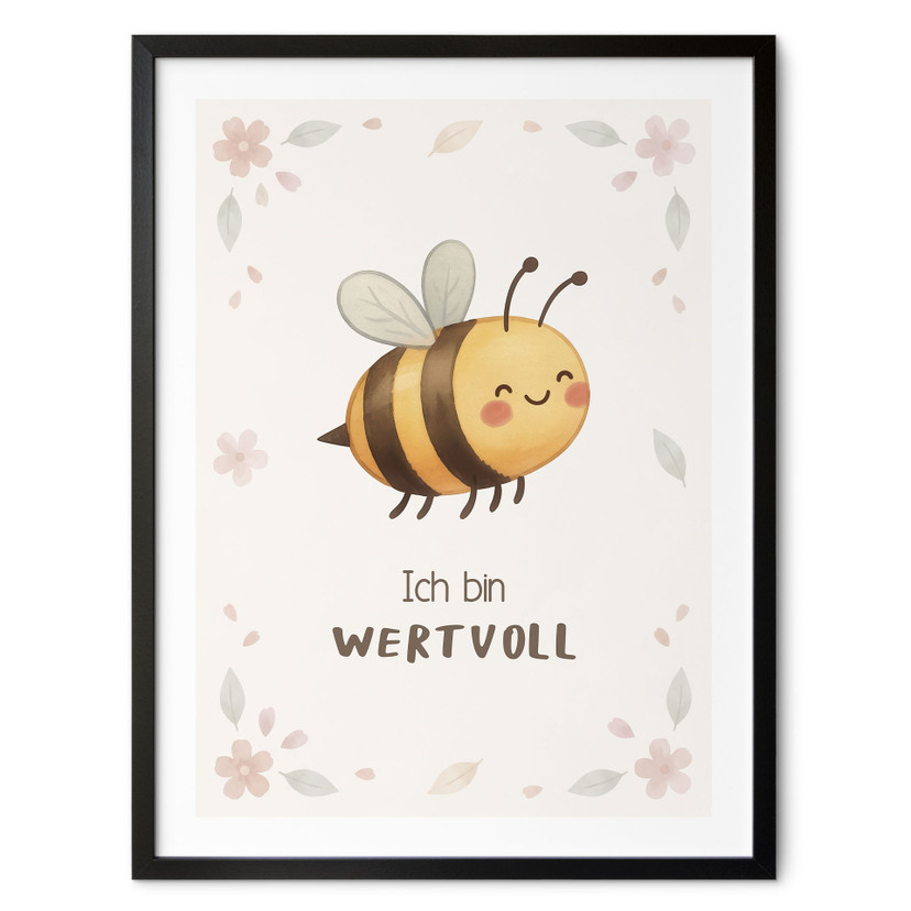Kinder-Poster 'Ich bin wertvoll' mit Biene