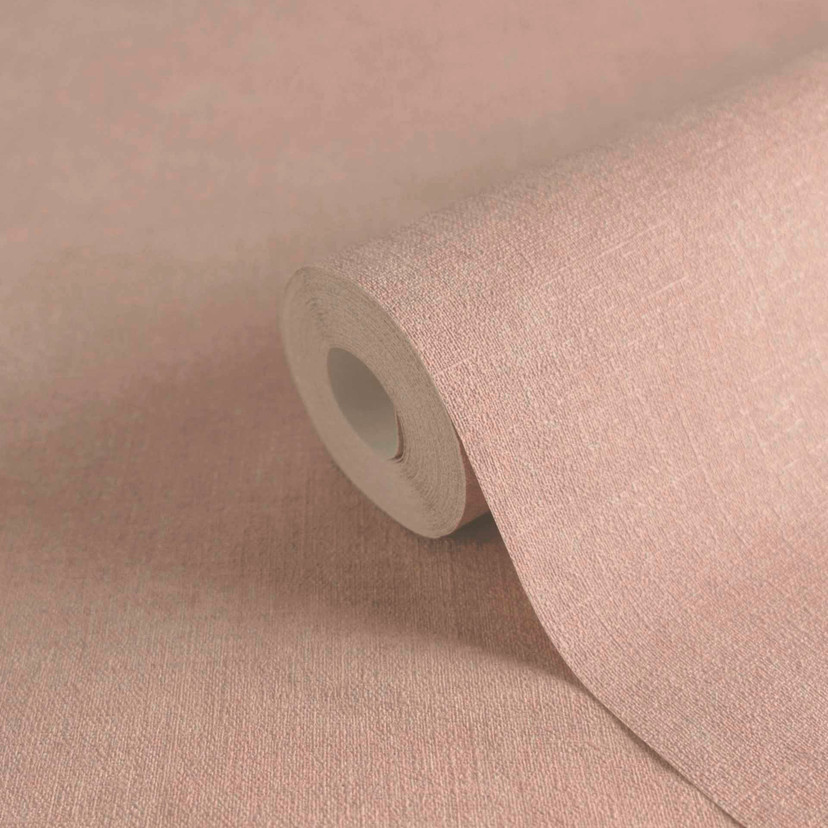 Teksturowana tapeta w kolorze beżowym - elegancka gładka tapeta z delikatną fakturą - tapeta z włókn