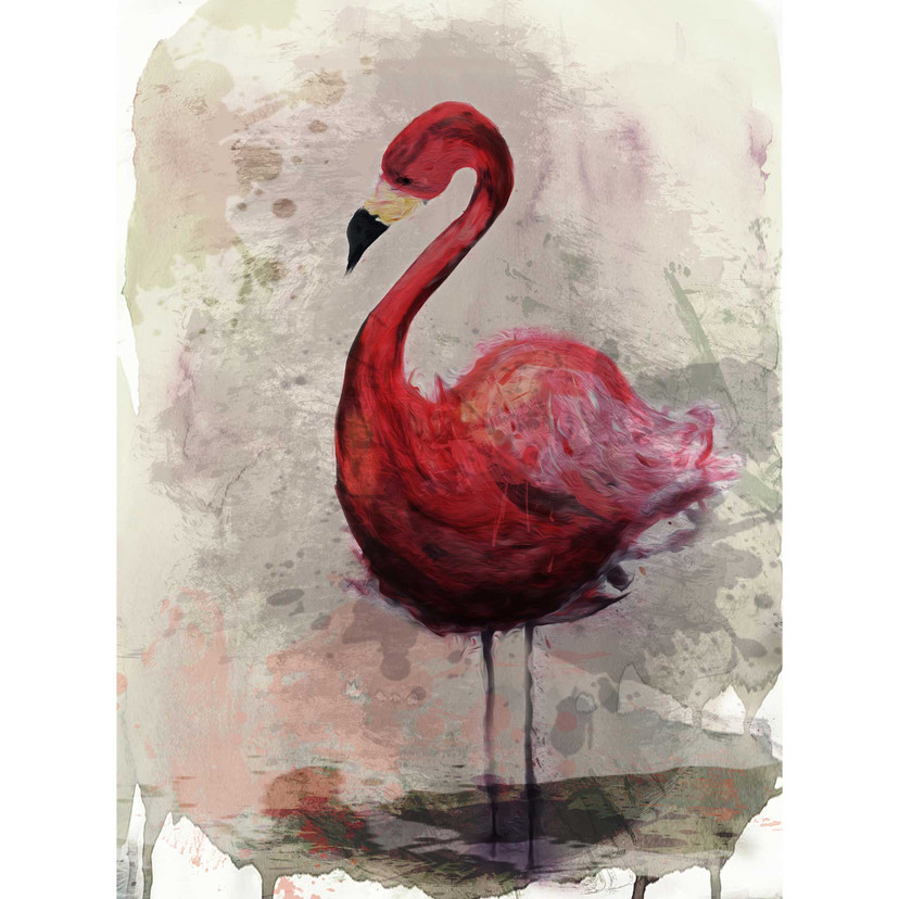 Livingwalls papier peint photo ARTist Flamingo beige, grau