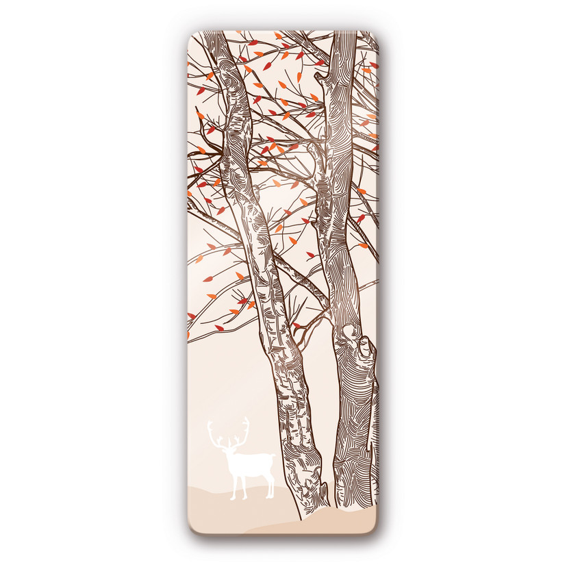 Tableau en verre - Cerf dans la forêt - Panorama
