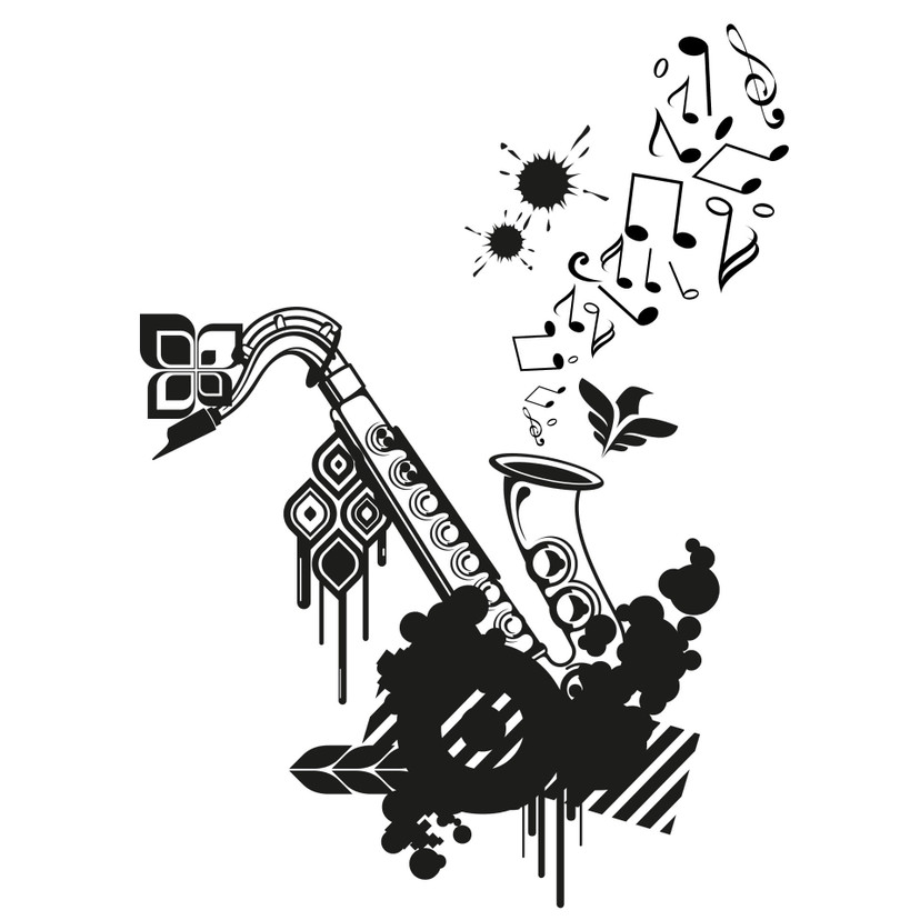 Wallsticker - Saksofon