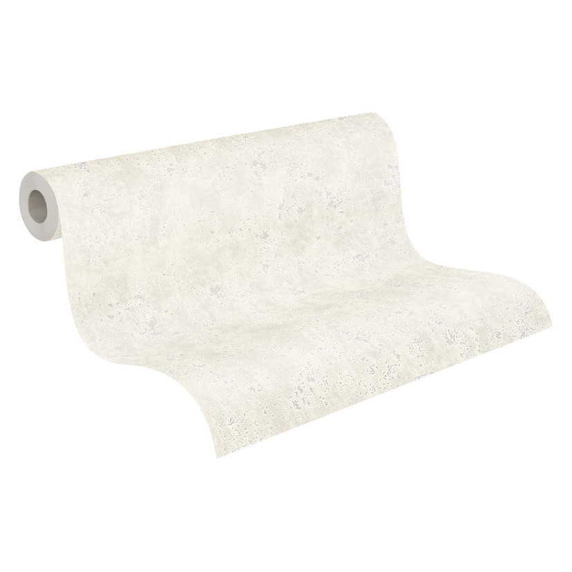 tapet gipsoptik hvid grå - non-woven tapet A.S. Création
