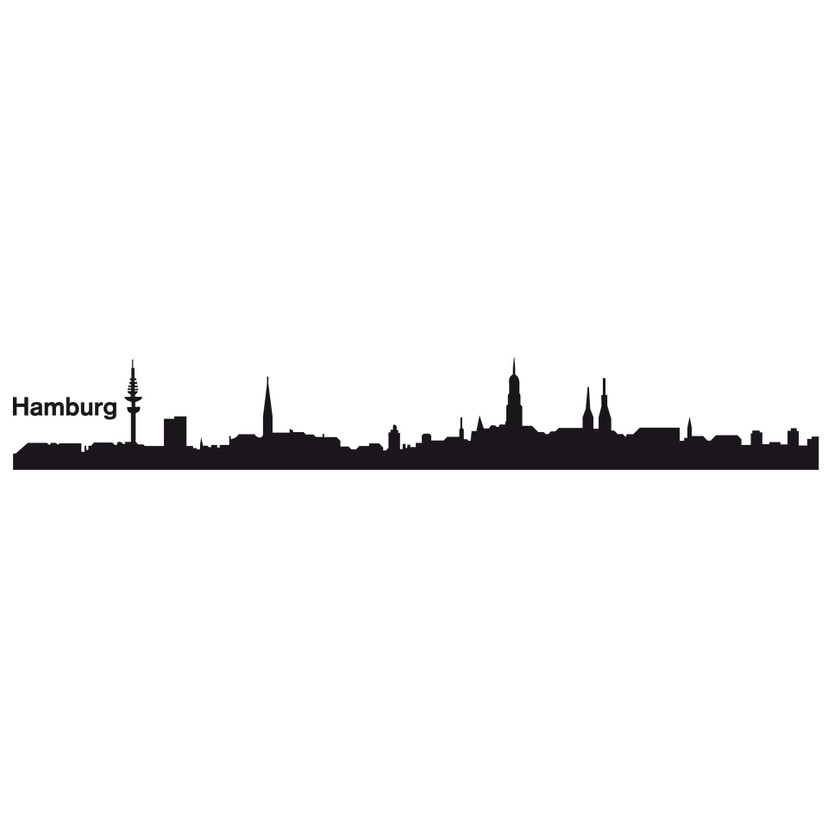 Sticker mural Skyline de Hambourg