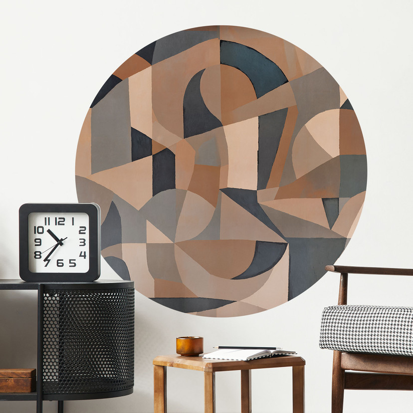 Muursticker Silent Arch - Geometrische Bogen - Sir Edward x Grigory Gladarev - Rond
