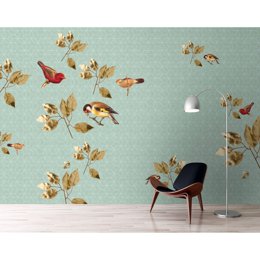 Livingwalls Fototapet Walls by Patel 2 brilliant birds 2