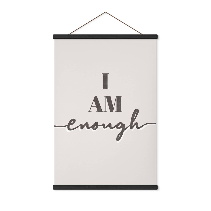 Stoffbild mit Spruch - I am enough
