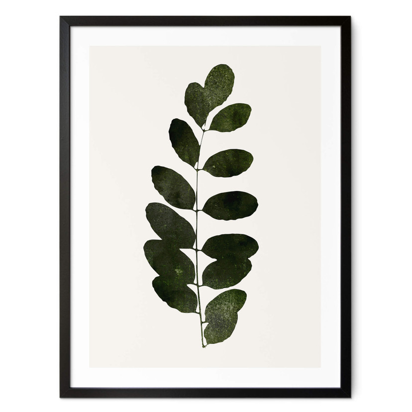 Plakat Kubistika - Zielone liście