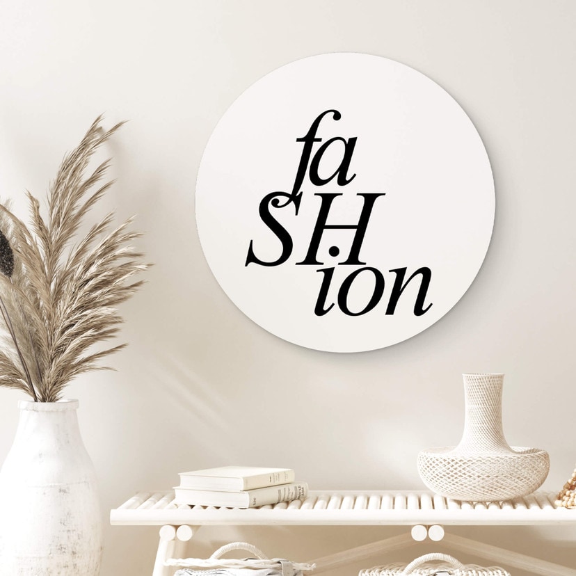 Tableau sur alu-Dibond rond Fashion 01