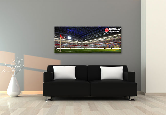 Leinwandbild Fortuna Düsseldorf Stadion Eckfahne
