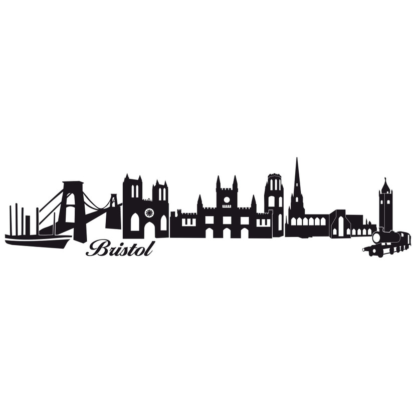 Wallsticker Bristol Skyline