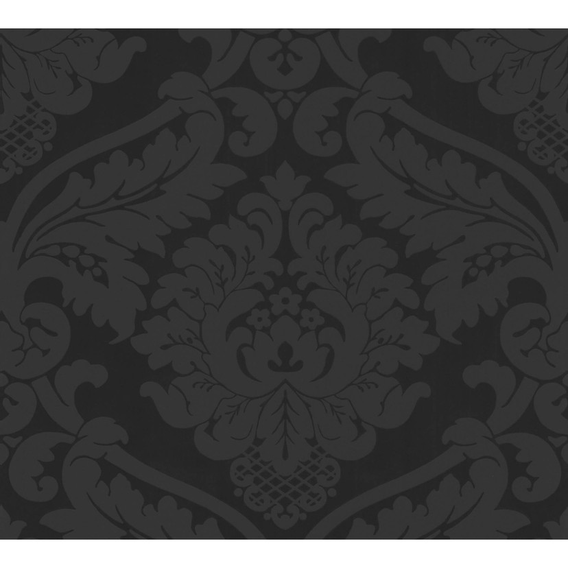 A.S. Création Black & White Papier peint baroque noir