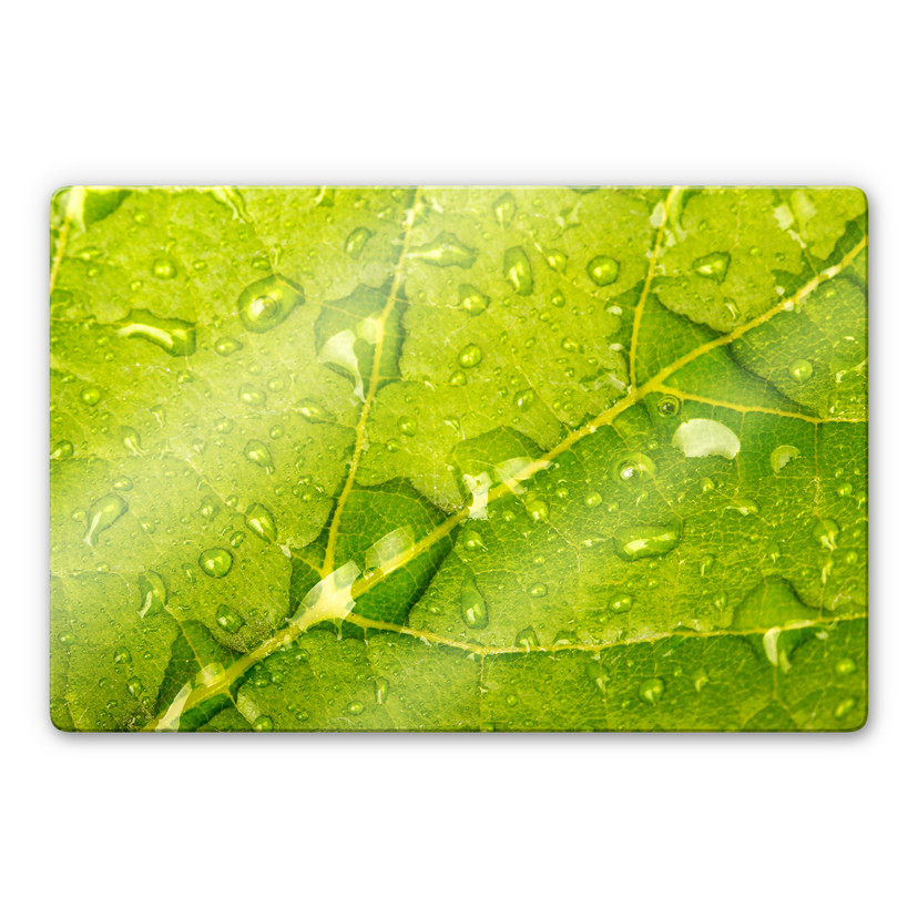 Tableau en verre - Perles d'eau