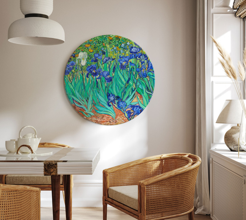 Rundes Leinwandbild van Gogh - Schwertlilien