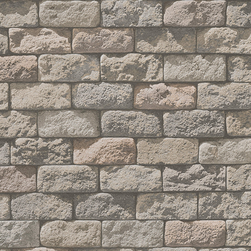 A.S. Création Il Decoro Papier peint effet brique - Gris