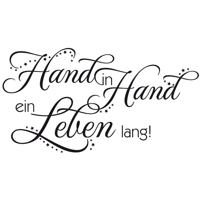 Wandtattoo Hand in Hand...