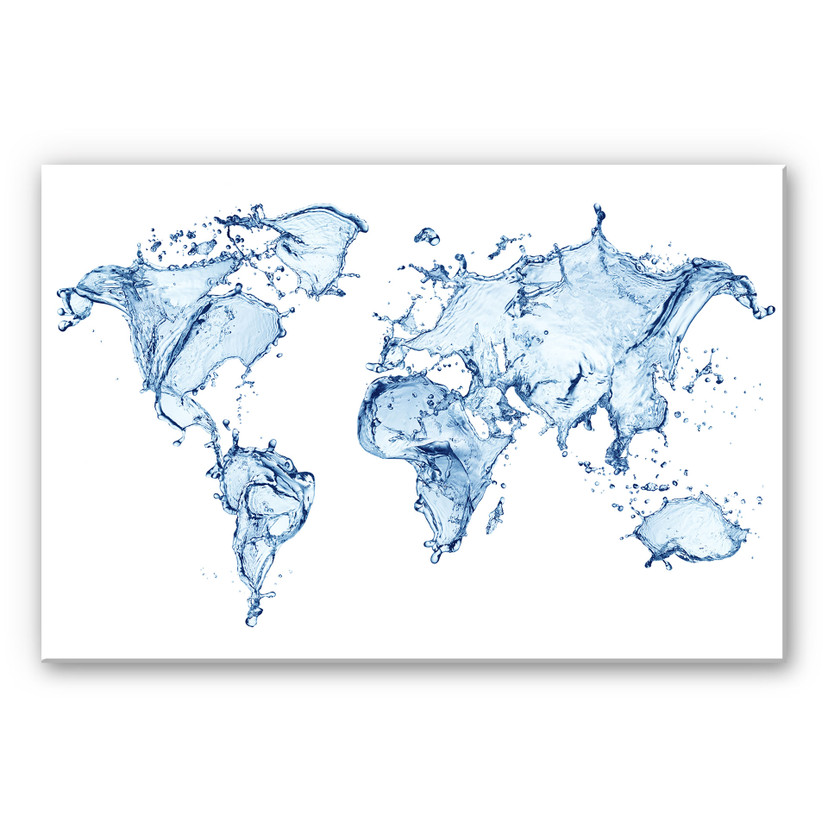 Wandbild Splashing Worldmap
