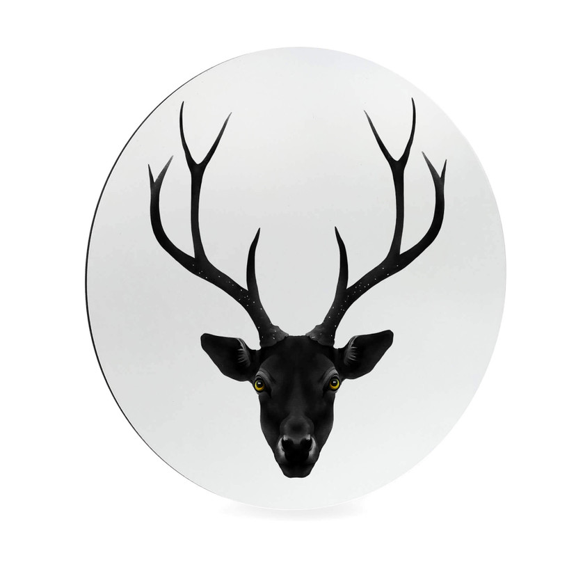 Wandcirkel Alu-Dibond - Ireland - Black Deer