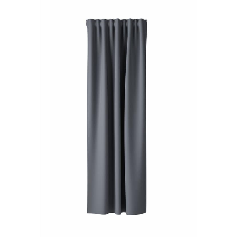 Homing Samtvorhang mit verdeckten Schlaufen Velia grau -  2,45 x 1,4 m
