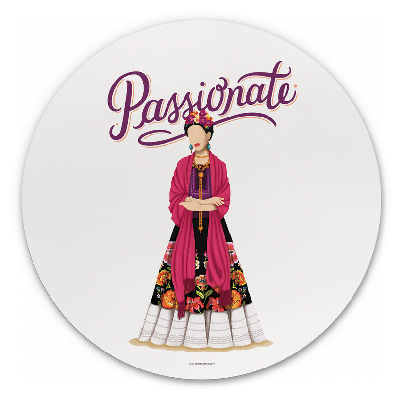 Tableau sur alu-Dibond rond Tohmé - Frida Kahlo