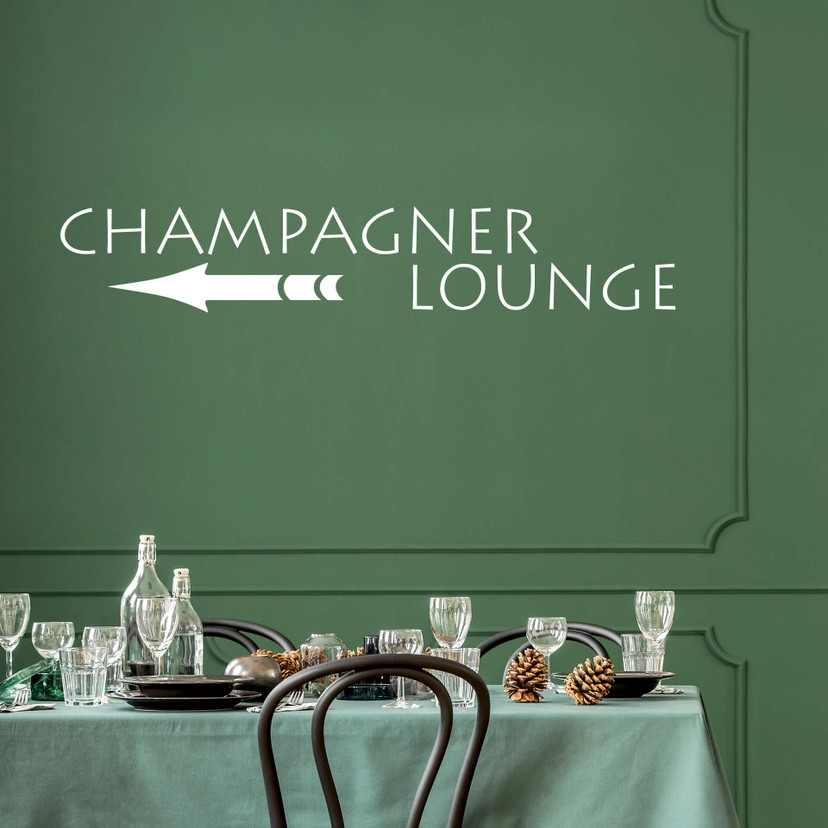 Wallsticker Champagne Lounge