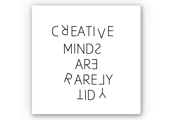 Tekstbord Creative Minds