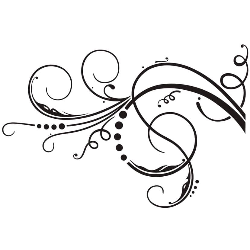 Wallsticker 2-farvet Slyngplante 1