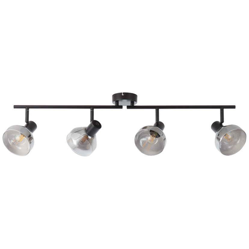 Spotrohr Max, schwarz, 19,5 x 89 cm, Glas Strahler
