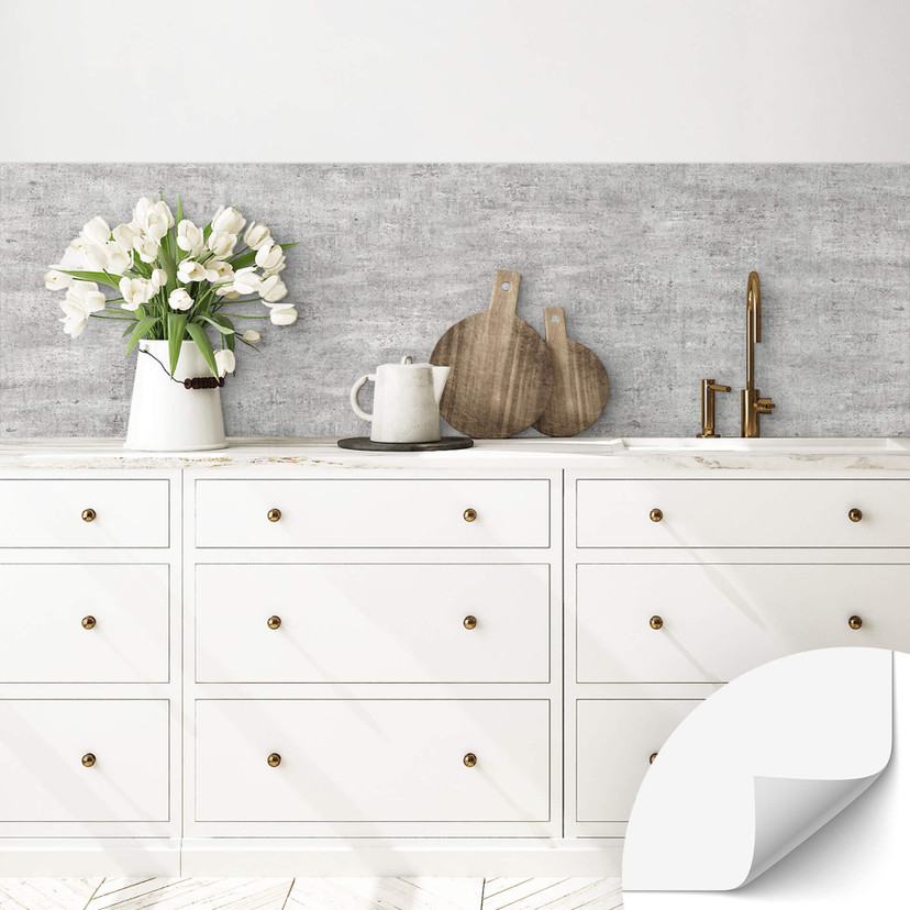 Rivestimento cucina autoadesivo Parete in calcestruzzo chiaro