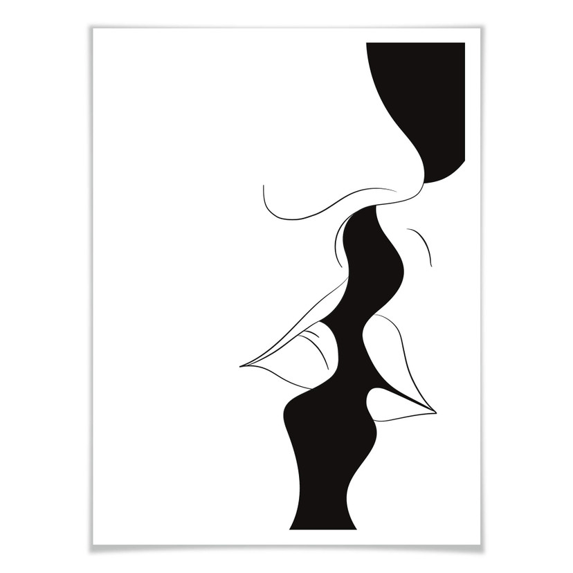 Plakat Nordic Creators - Biały Pocałunek