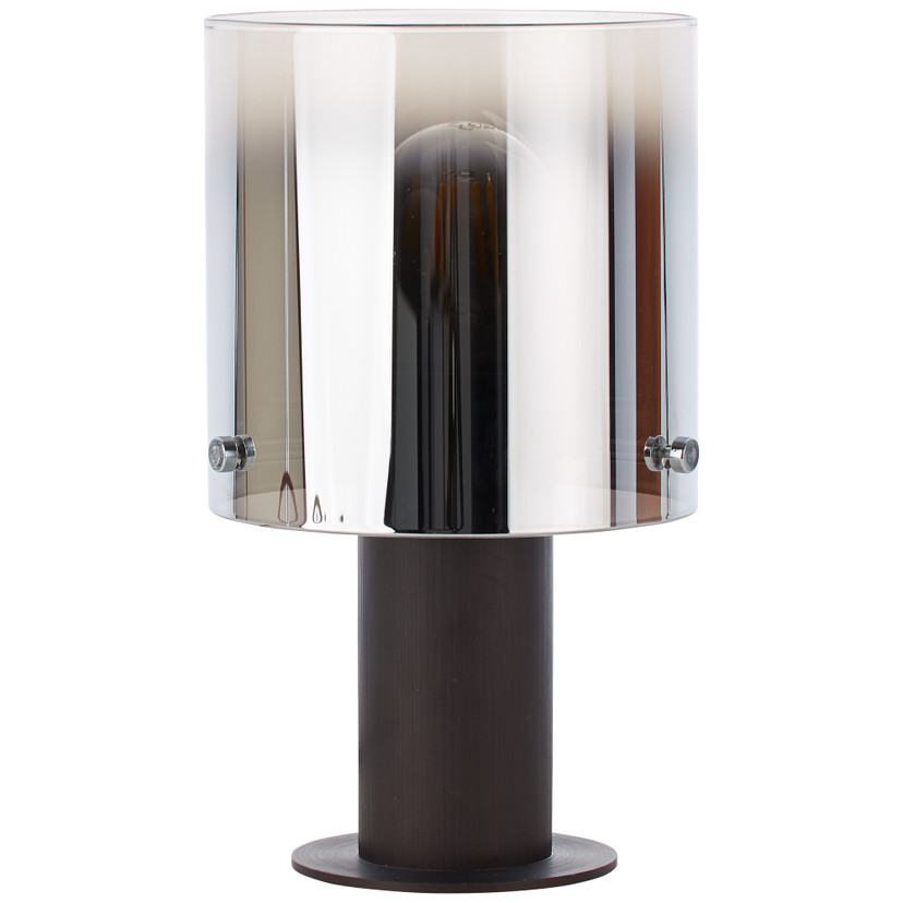 Tischleuchte Benett, braun, 26 x 15 cm, Glas Tischlampe
