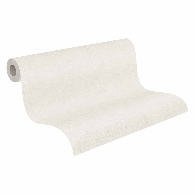 Papier peint imitation béton gris clair - Papier peint intissé moderne imitation plâtre