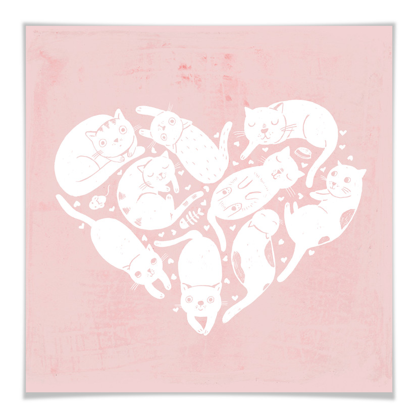 Poster Loske - Cat Heart