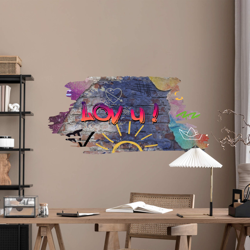 Wallsticker Graffiti med din egen tekst - personlig