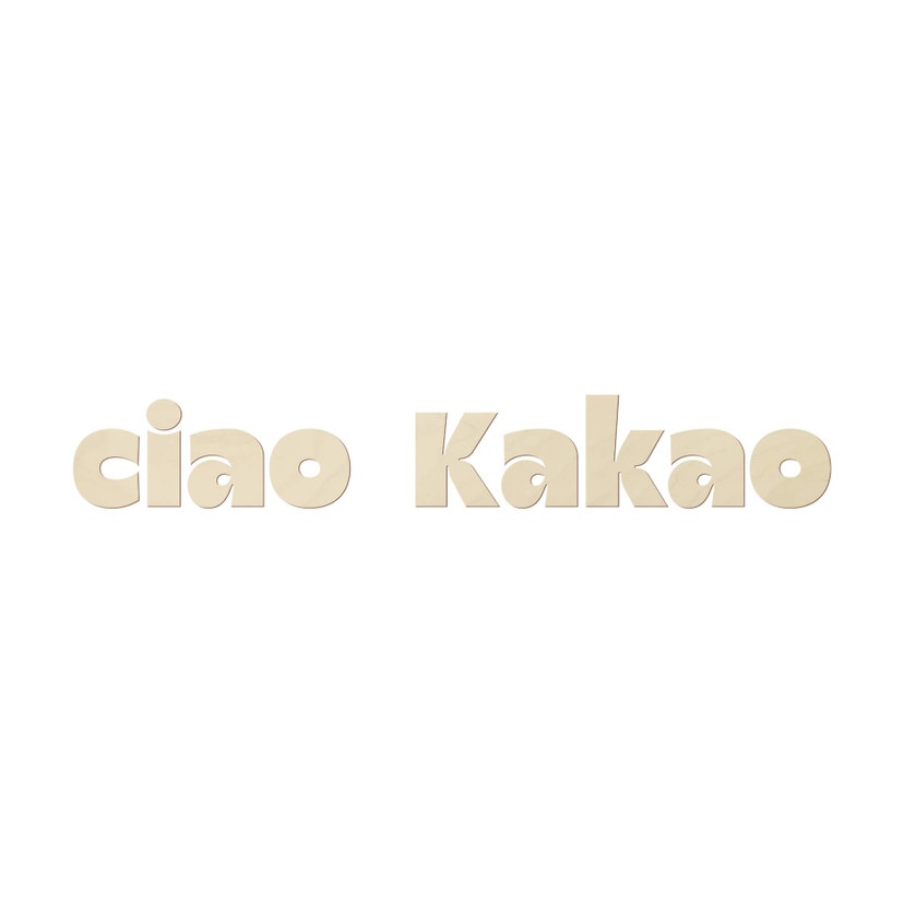 Holz Schriftzug Ciao Kakao - Pappel