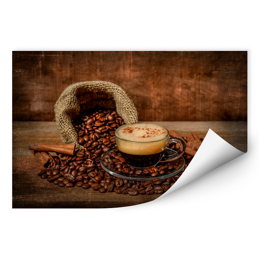 Zelfklevende Poster Perfoncio - Rustical Coffee