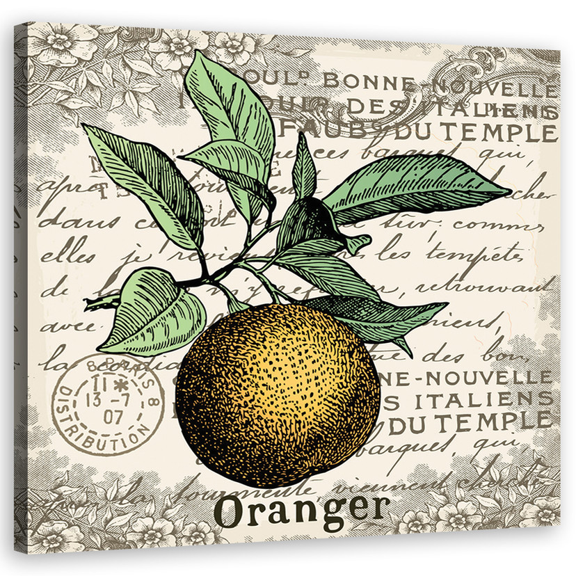 Canvasbillede, vintage orange